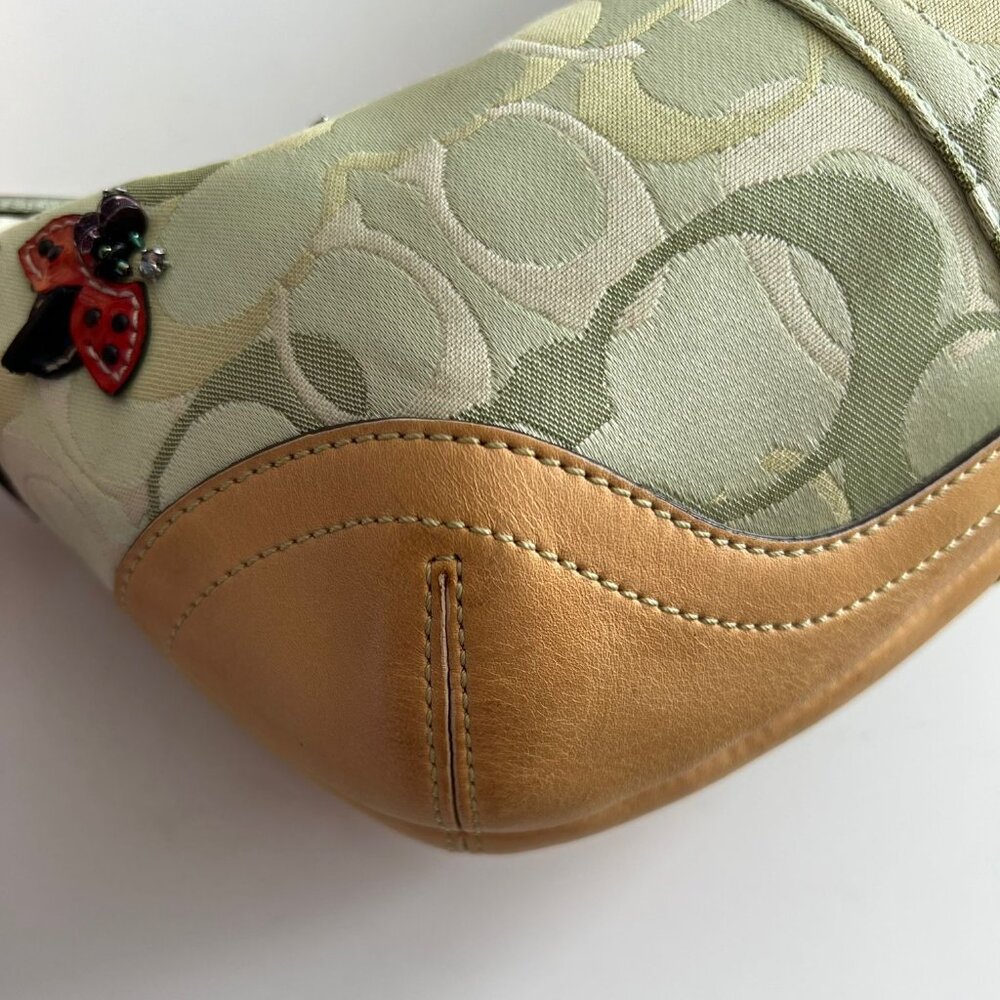 Coach Optic Signature Monogram Ladybug Mini Hobo Bag - Picture 6 of 13